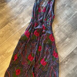 Floral 90s Paisley Maxi Dress